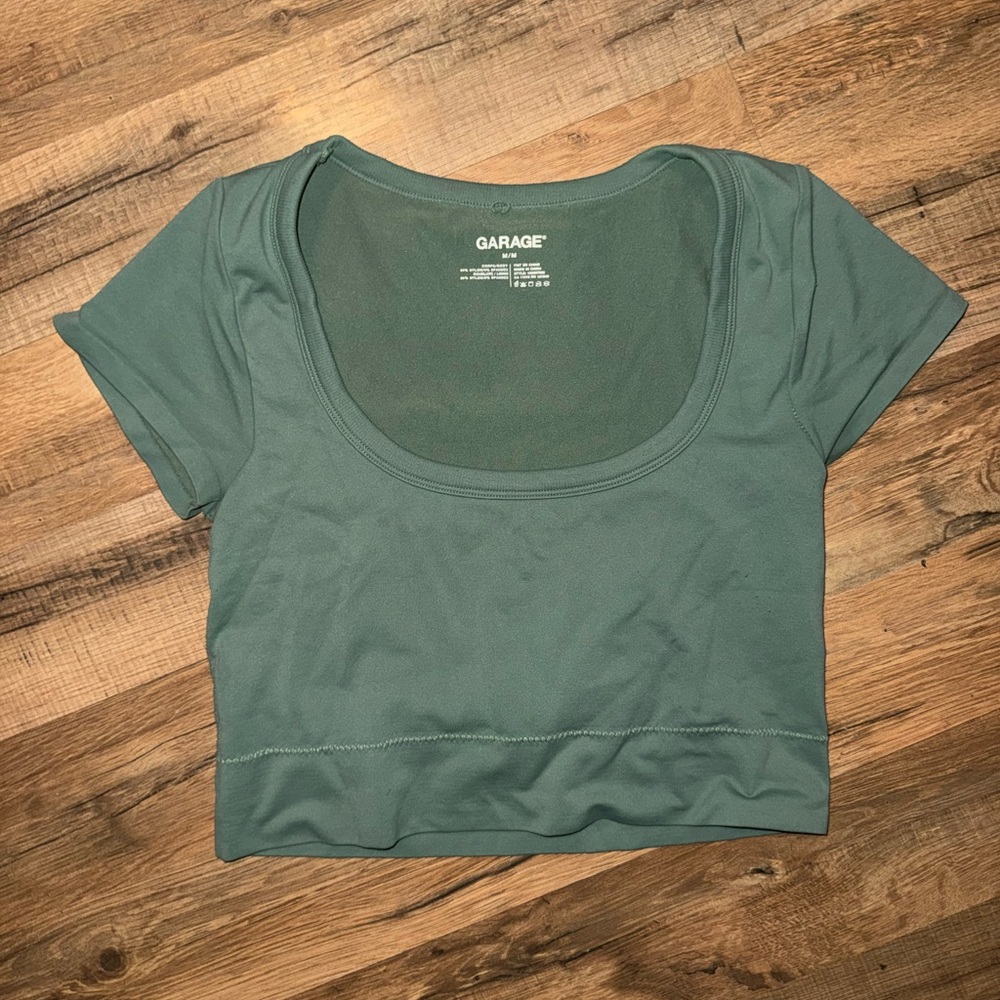 Garage Jade Green Crop Top